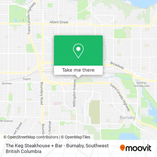 The Keg Steakhouse + Bar - Burnaby map
