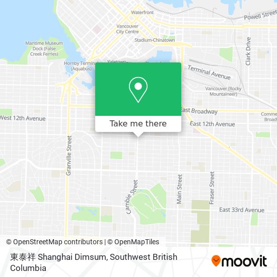 東泰祥 Shanghai Dimsum map
