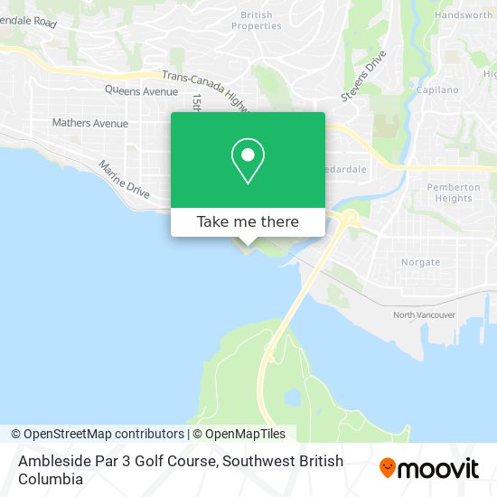 Ambleside Par 3 Golf Course map