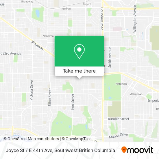 Joyce St / E 44th Ave plan