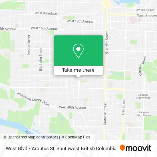 West Blvd / Arbutus St map