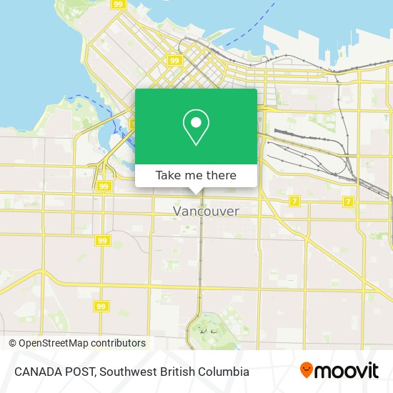 CANADA POST map