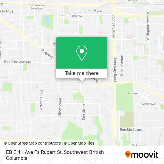 EB E 41 Ave Fs Rupert St map