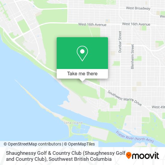 Shaughnessy Golf & Country Club map