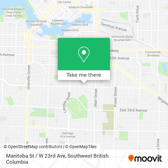 Manitoba St / W 23rd Ave map