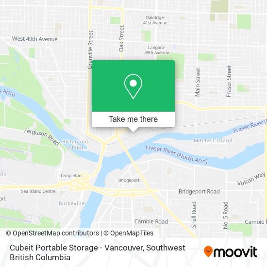 Cubeit Portable Storage - Vancouver map