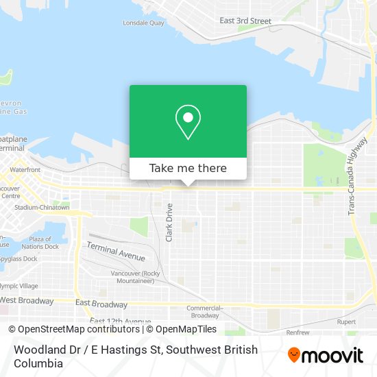 Woodland Dr / E Hastings St map