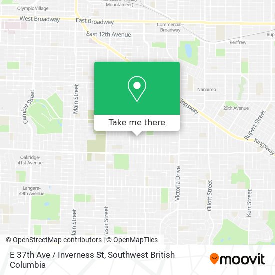E 37th Ave / Inverness St map
