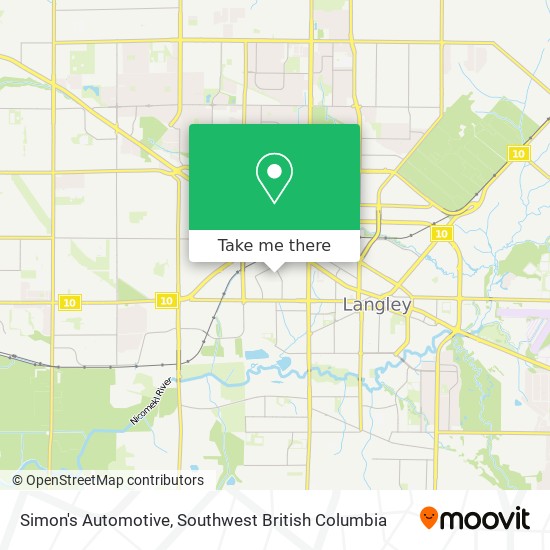 Simon's Automotive map