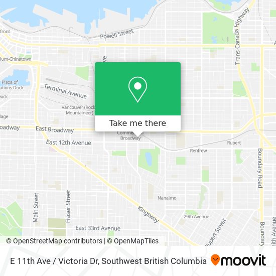 E 11th Ave / Victoria Dr plan