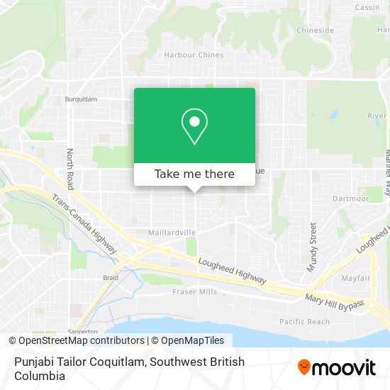 Punjabi Tailor Coquitlam map