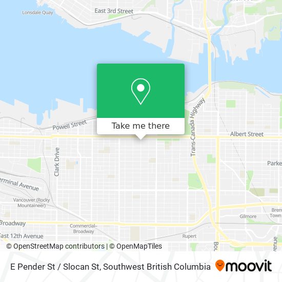 E Pender St / Slocan St plan