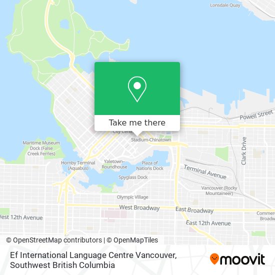 Ef International Language Centre Vancouver map