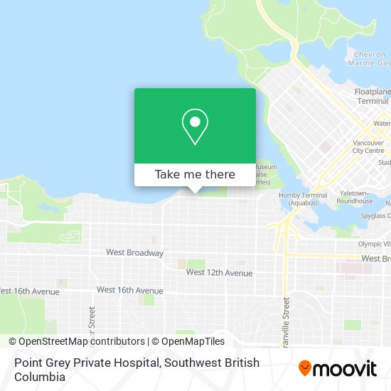 Point Grey Private Hospital map