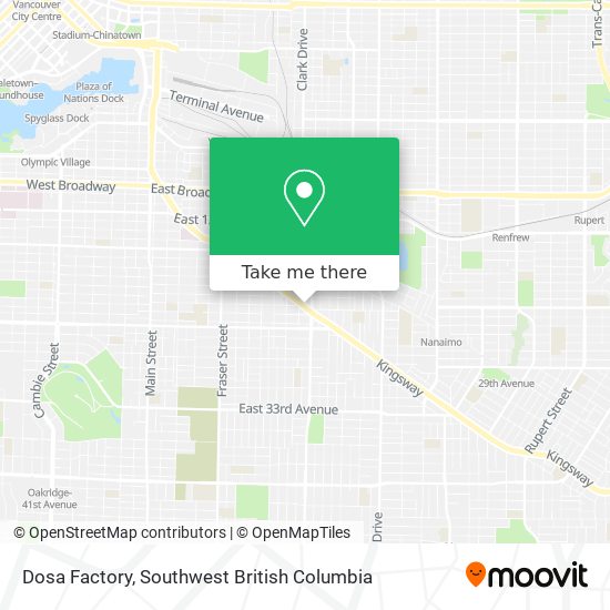 Dosa Factory map