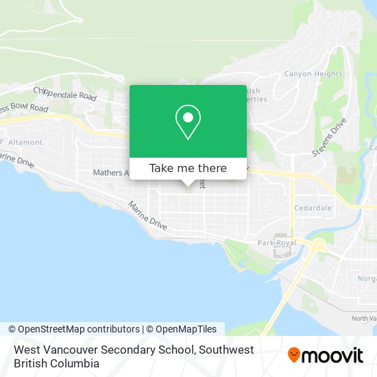 West Vancouver Secondary School map