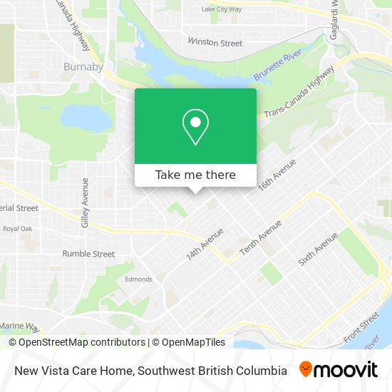 New Vista Care Home map