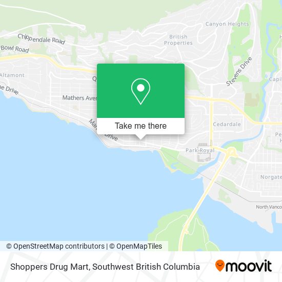 Shoppers Drug Mart map