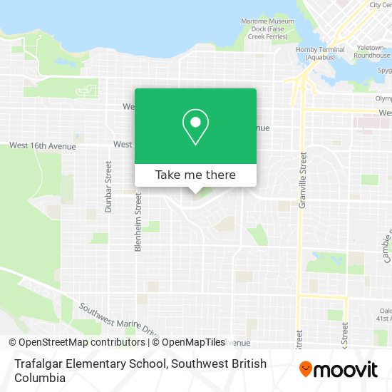 Trafalgar Elementary School map