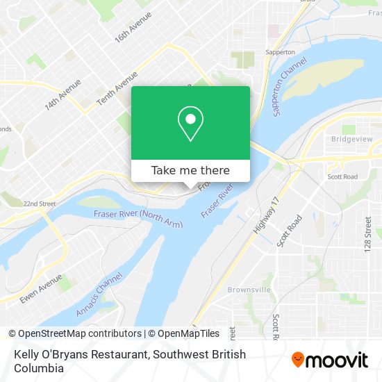 Kelly O'Bryans Restaurant map