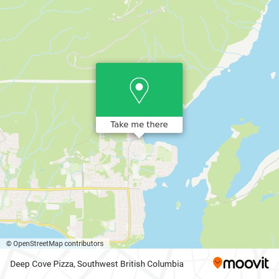 Deep Cove Pizza map