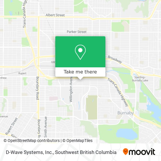D-Wave Systems, Inc. map