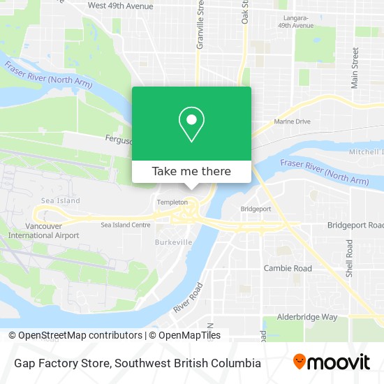 Gap Factory Store map