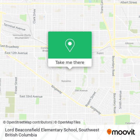 Lord Beaconsfield Elementary School map