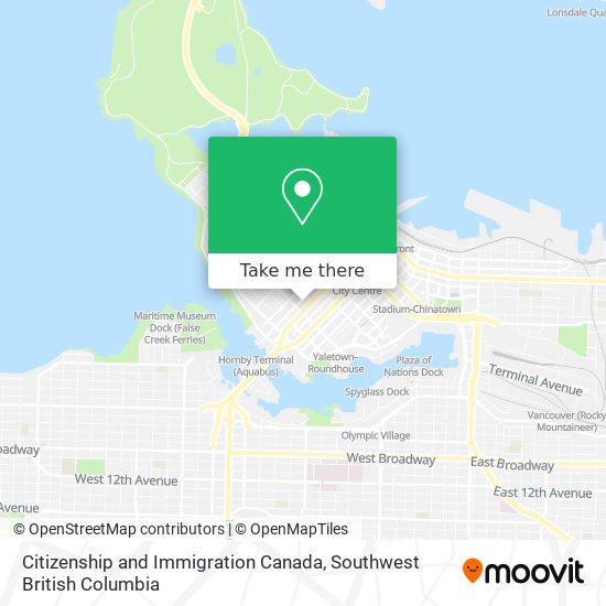 Citizenship and Immigration Canada map