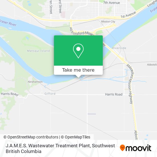 J.A.M.E.S. Wastewater Treatment Plant map