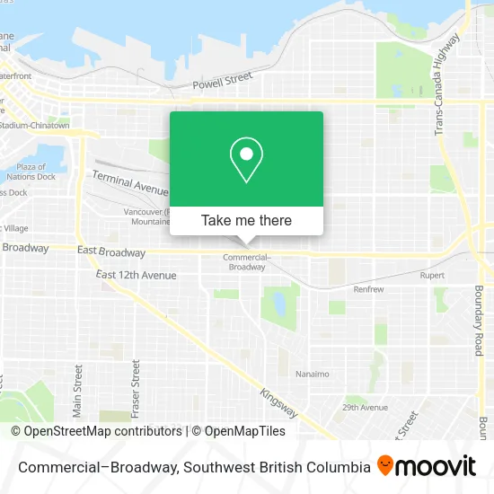 Commercial–Broadway map