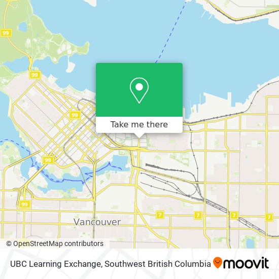 UBC Learning Exchange map