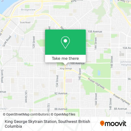 King George Skytrain Station map
