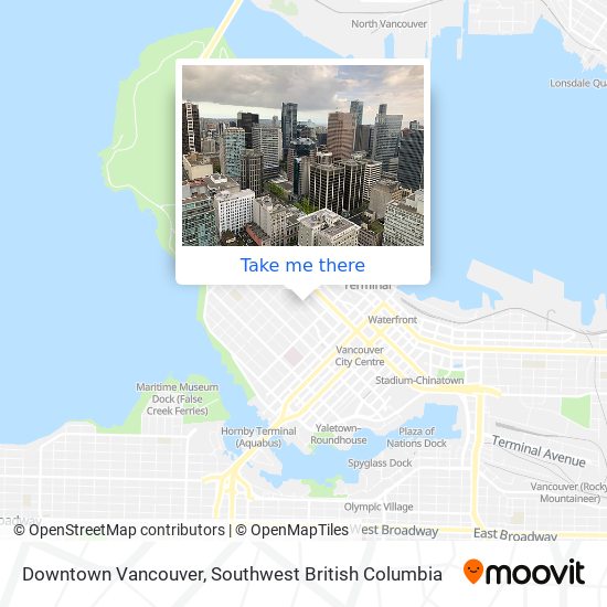 Downtown Vancouver map