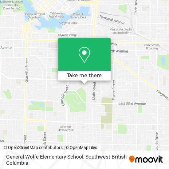 General Wolfe Elementary School map