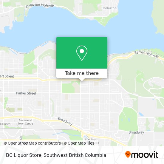 BC Liquor Store map