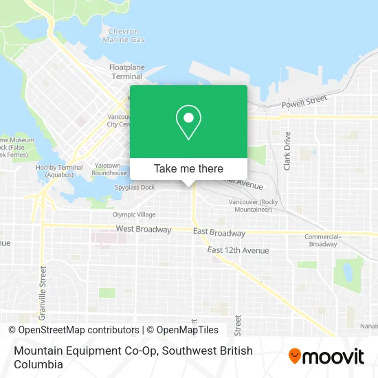Mountain Equipment Co-Op map