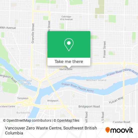 Vancouver Zero Waste Centre map