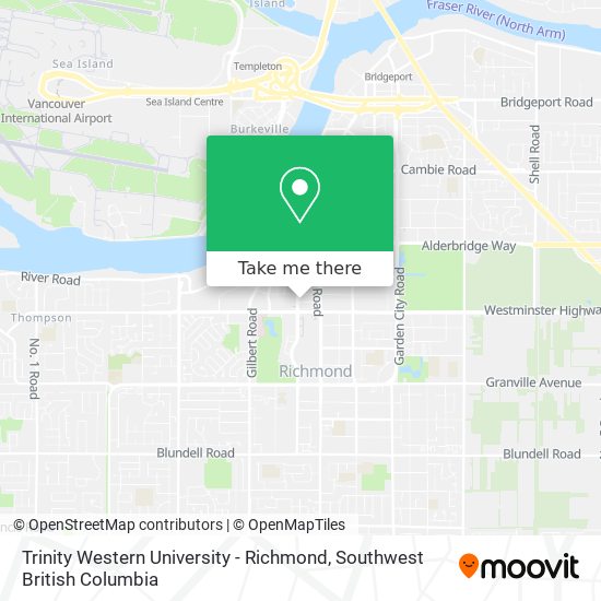 Trinity Western University - Richmond map