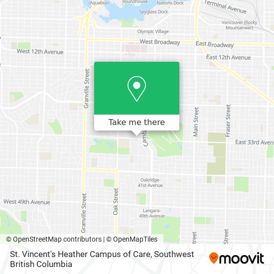 St. Vincent's Heather Campus of Care map