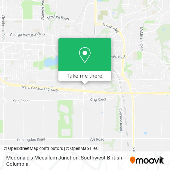 Mcdonald's Mccallum Junction map