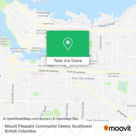 Mount Pleasant Community Centre map