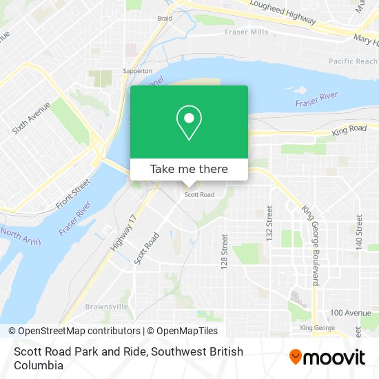 Scott Road Park and Ride map