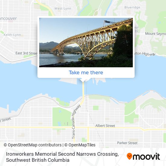 Ironworkers Memorial Second Narrows Crossing map