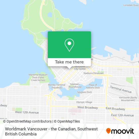 Worldmark Vancouver - the Canadian map