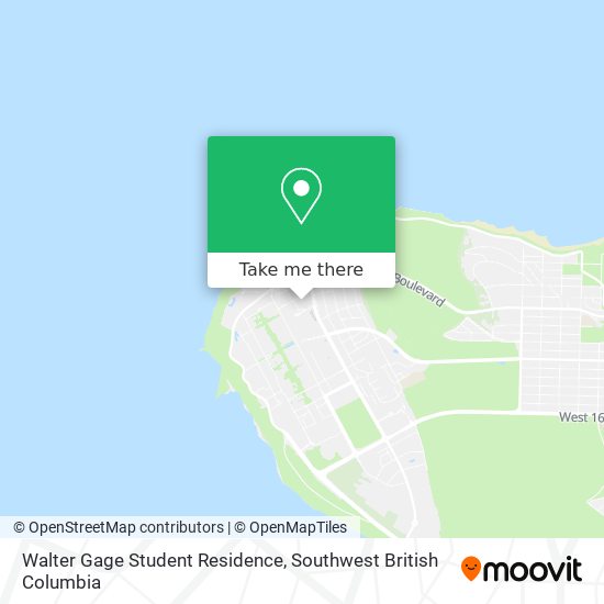 Walter Gage Student Residence map