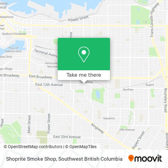 Shoprite Smoke Shop map