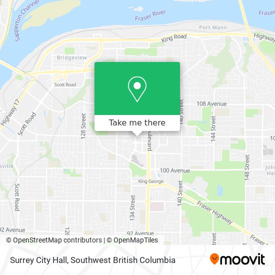 Surrey City Hall map