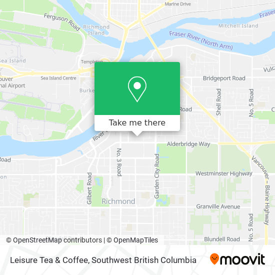 Leisure Tea & Coffee map