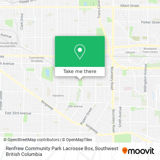 Renfrew Community Park Lacrosse Box map